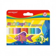 PLASTICINA KEYROAD 180G X12 COLORES