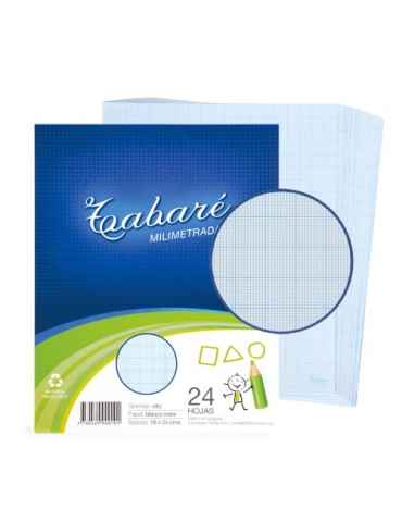 HOJA TABARE MILIMETRADA X24HS