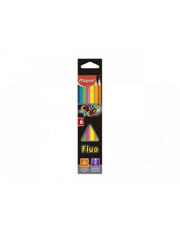 LÁPIZ DE COLOR MAPED PEPS X6 FLUO