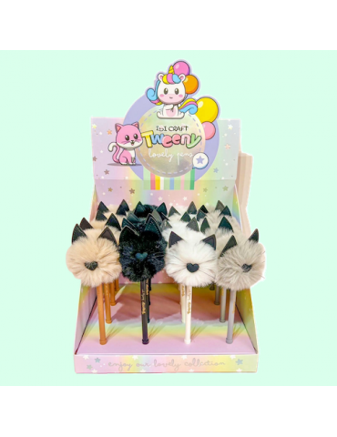 BOLIGRAFO CAT POMPOM TWEENY 0.7 