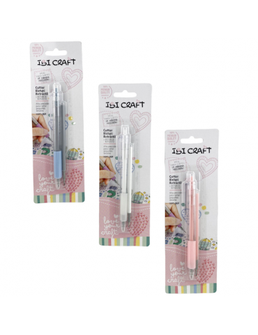CORTANTE DE PRECISIÓN RETRÁCTIL IBI CRAFT, SOFT GRIP, INCLUYE HOJA ADICIONAL DE REPUESTO