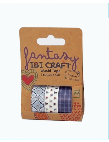 CINTA DECORATIVA IBI CRAFT X3 15MMX5MT 