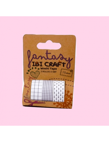 CINTA DECORATIVA IBI CRAFT X3 15MMX5MT