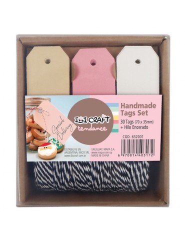KIT DE CORDON Y ETIQUETAS KRAFT