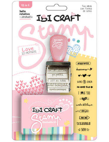 SELLO ROTATIVO IBI CRAFT C/12 DISEÑOS Y ALMOHADILLA 