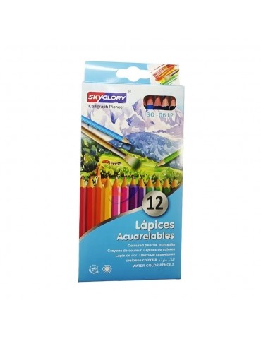 LAPICES DE COLORES SKYGLORY ACUARELABLE X12