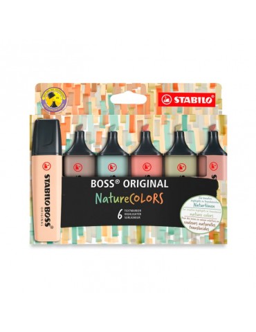FLUO STABILO BOSS NATURE X6 