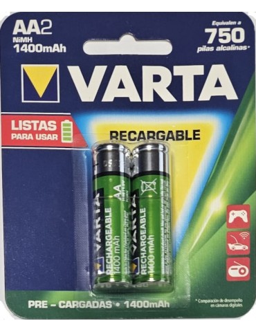 PILA RECARGABLE VARTA AA 1400mah