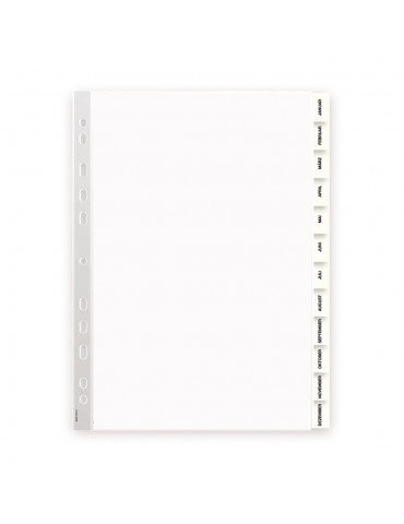 INDICE PARA ARCHIVADOR MENSUAL PVC A4