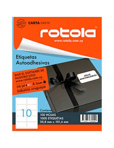 ETIQUETA ROTOLA CA3/10 X100
