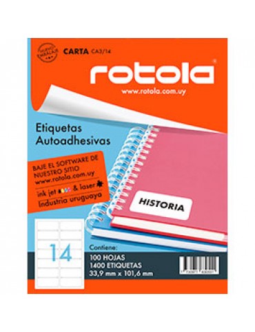 ETIQUETA ROTOLA CA3/14 X100