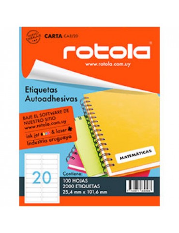 ETIQUETA ROTOLA CA3/20 X100