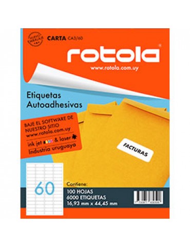 ETIQUETA ROTOLA CA3/60 X100