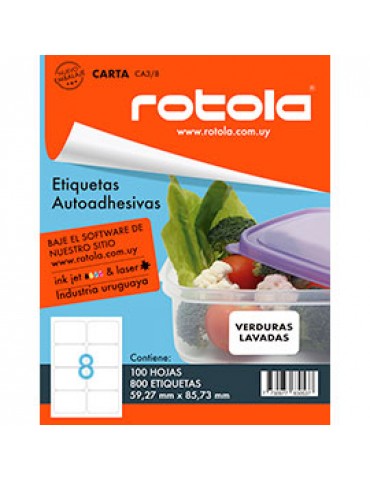 ETIQUETA ROTOLA CA3/8 X100