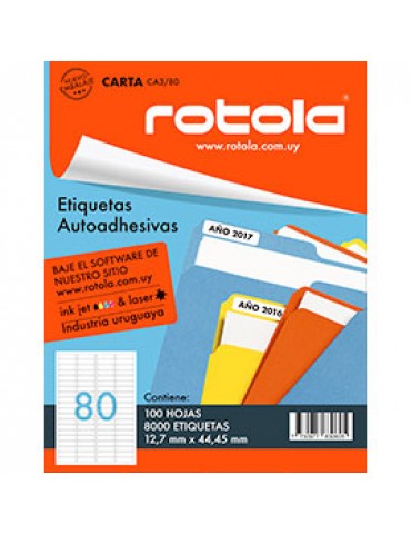 ETIQUETA ROTOLA CA3/80X100