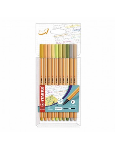 FIBRA STABILO POINT 88 PACK CARTON X10 