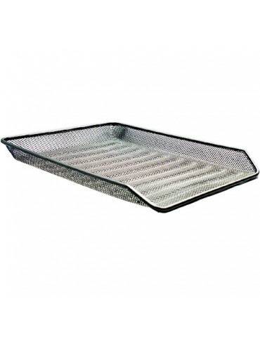 BANDEJA METAL CALADA 1 PISO NEGRA