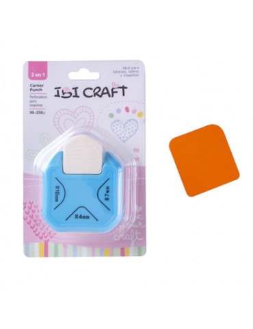 PERFORADORA DE ESQUINAS IBI CRAFT P/3 APERTURAS DIFERENTES DE REDONDEO